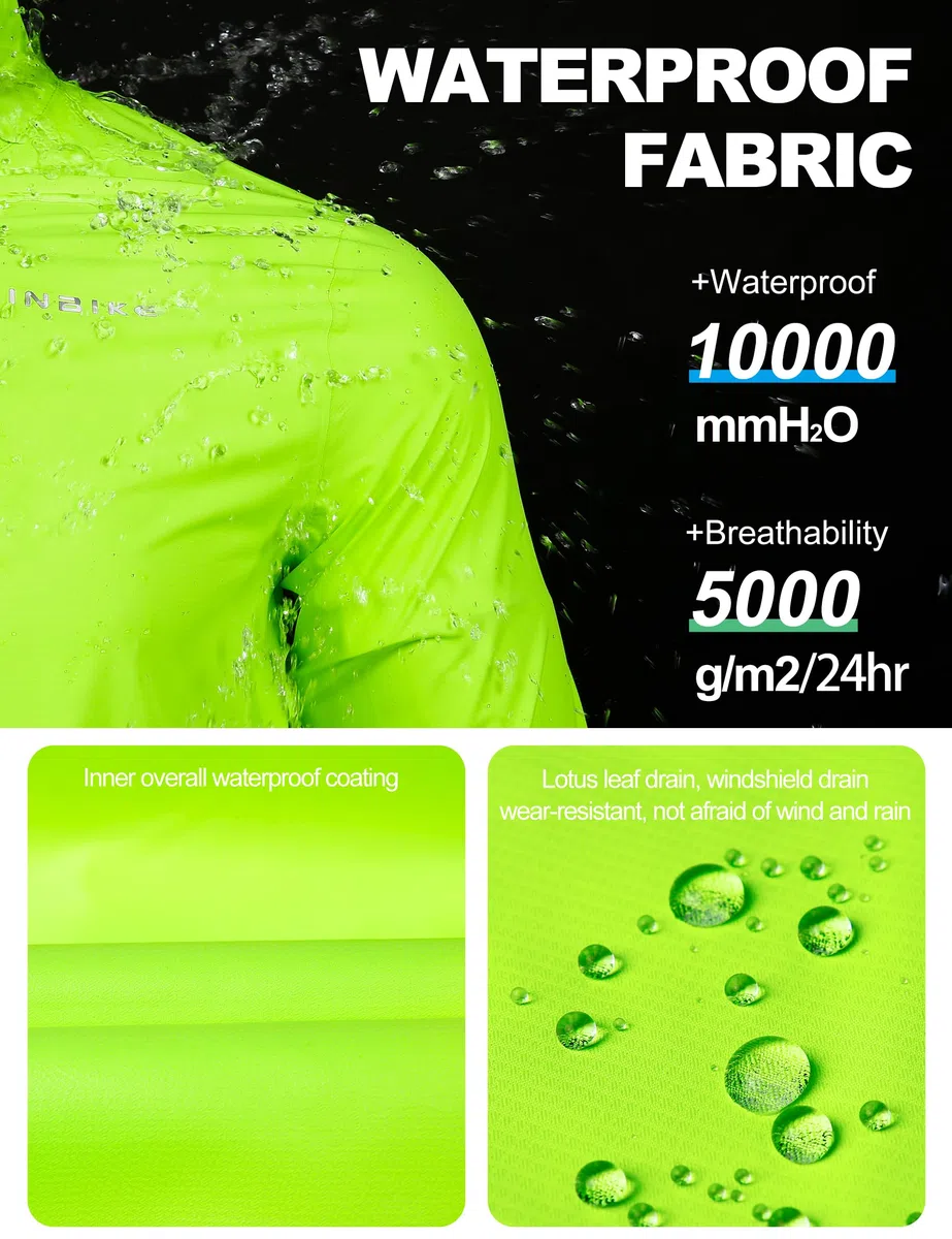 INBIKE Giacca Antivento Ciclismo Uomo Giacche Running Impermeabile Leggero Riflettenti Traspirante per Corsa Ciclismo Trekking e Vita Quotidiana