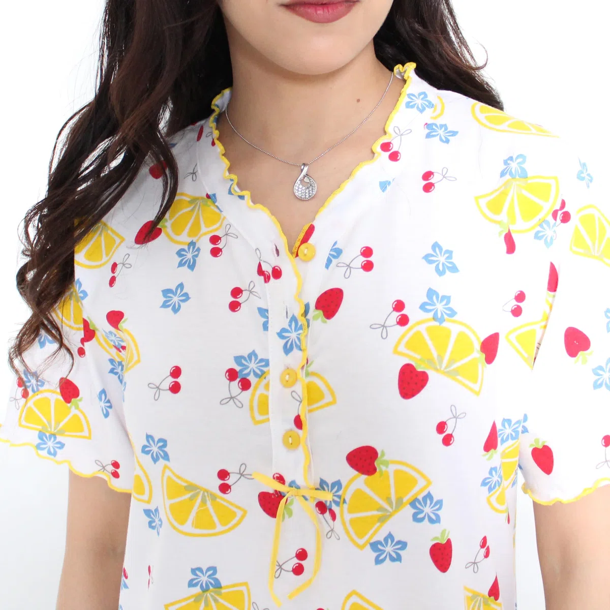 Leedya Camicia da Notte Donna Manica Corta in Cotone 100% – Estiva, Freschezza e Traspirabilità Naturale, vestibilità Comoda, Made in Italy