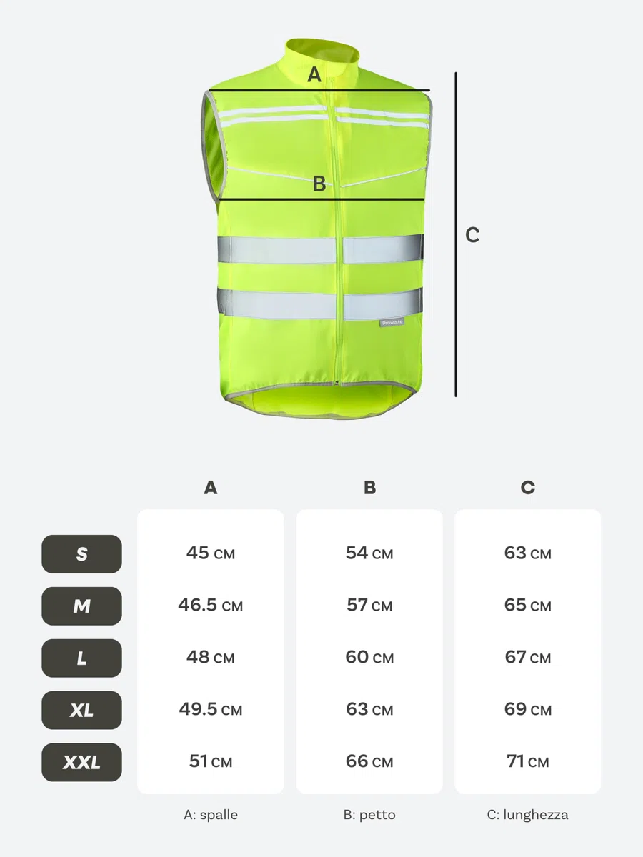 Prowiste Gilet Catarifrangente Ciclismo Uomo e Donna - Alta Visibilità in Giallo Neon & Strisce Riflettenti – Traspirante (Mesh) – Con Tasca Posteriore