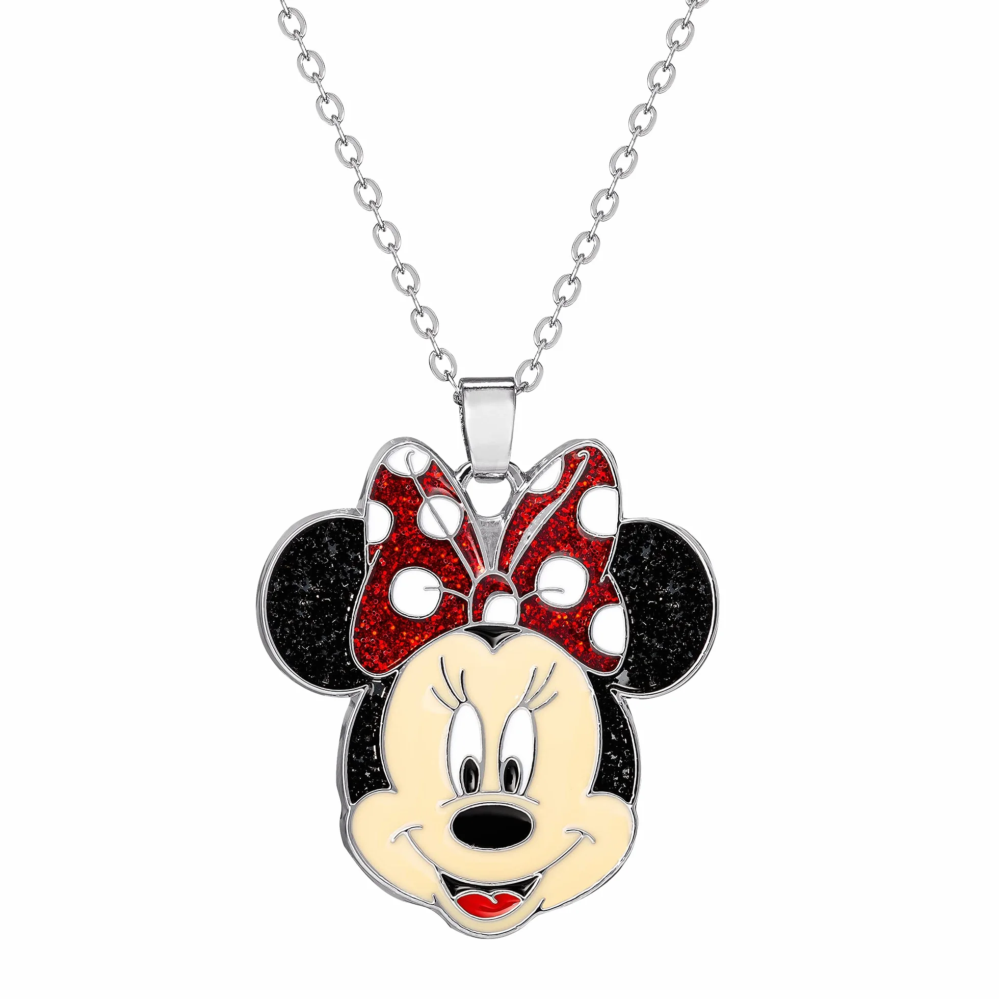 Disney Collana Pendente in Ottone, con Mickey Mouse o Minnie