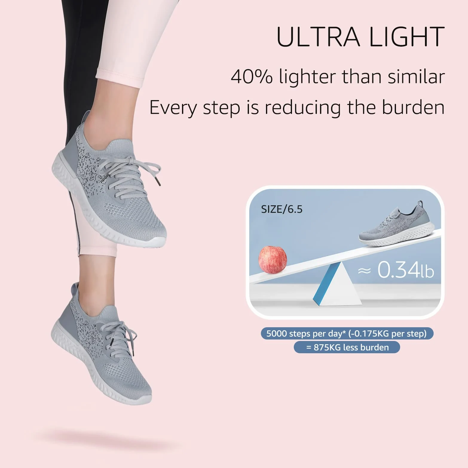 HKR Donna Scarpe Ginnastica Running Camminare Sportive Fitness Sneaker