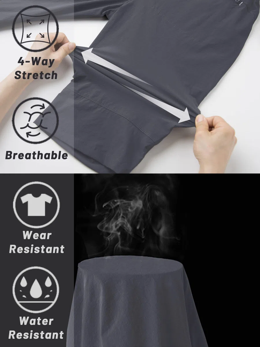 TACVASEN Uomo Pantaloni Sportivi a 3/4 Traspiranti ad Asciugatura Rapida