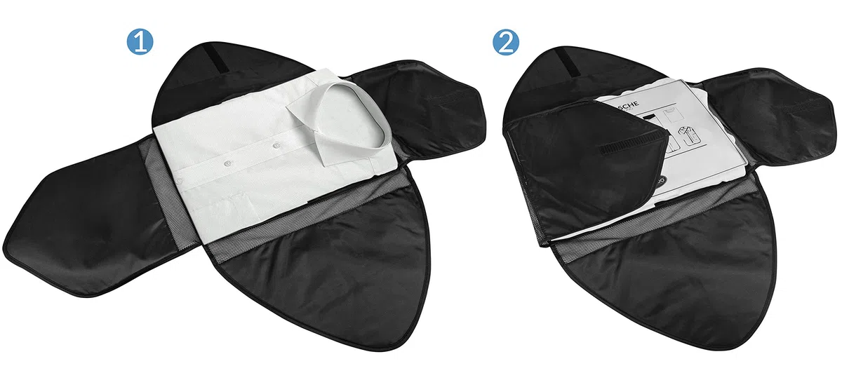 TRAVANDO Borsa per Camicie Con Aiuto Pieghevole | Organizer da Viaggio per Camicie e Camicette Senza Grinze | Borsa Abbigliamento Con Copertura