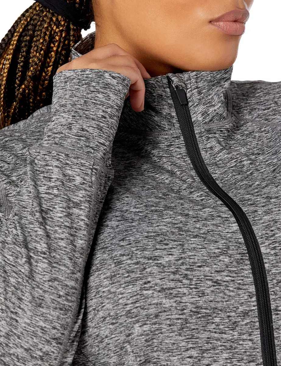 Amazon Essentials Giacca con Zip a Tutta Lunghezza Elasticizzata Tecnica Spazzolata - Colori Fuori Produzione Donna