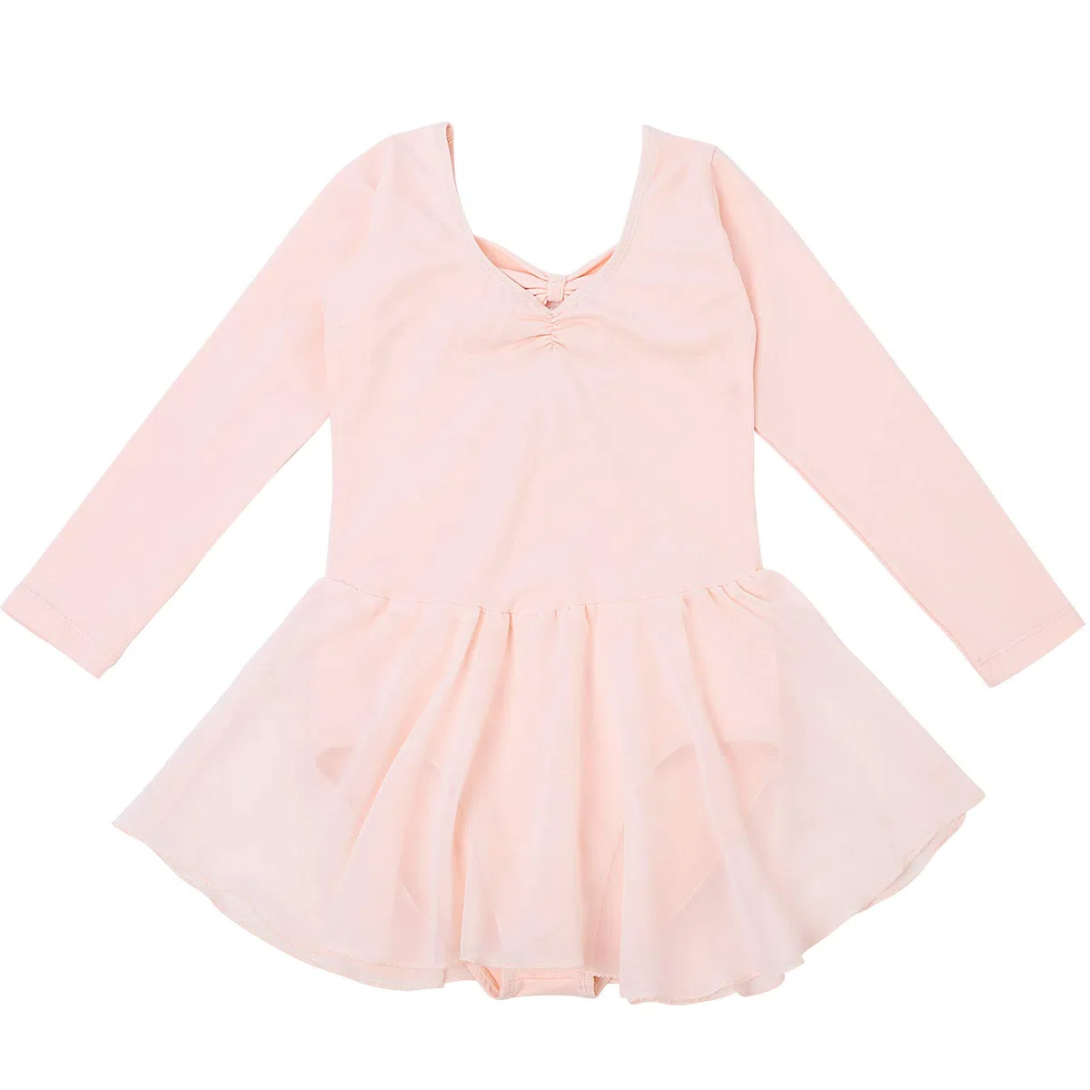 Bezioner Ragazza Balletto Leotard Vestito Danza Tutu Body Ginnastica Manica Lunga con Chiffon Gonna