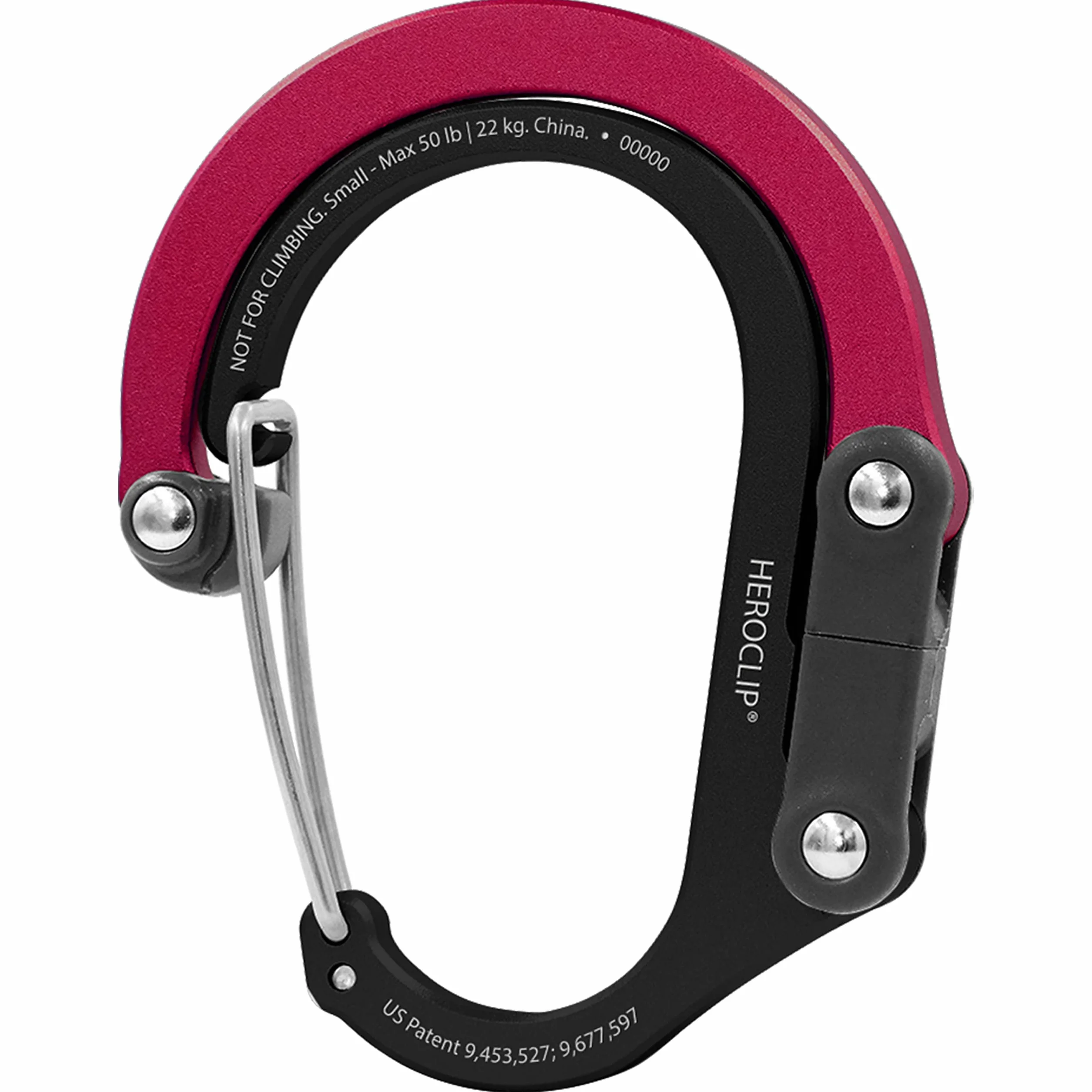 HEROCLIP Moschettone con gancio (piccolo) per borsa, passeggino e zaino