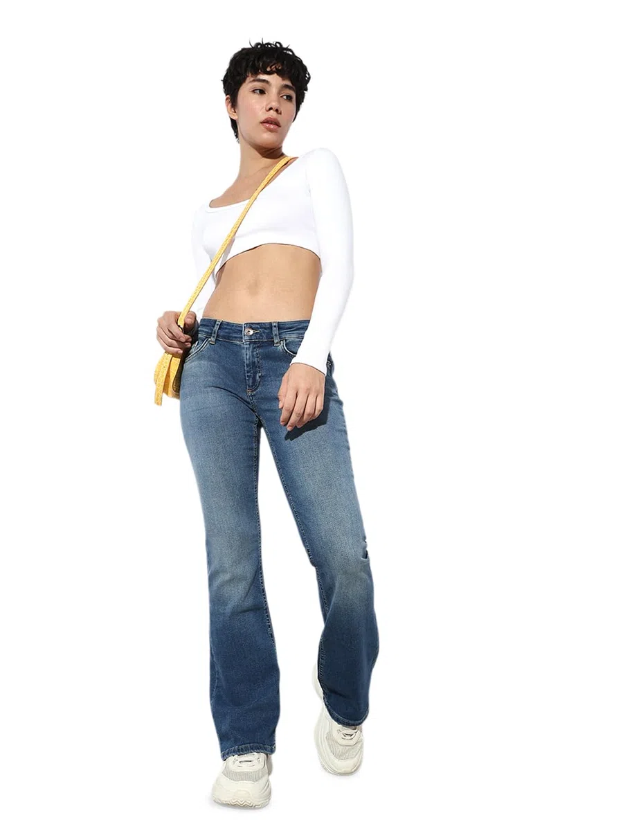 Only - Onlblush LW Flared DNM Rea1303 Noos, Jeans Donna