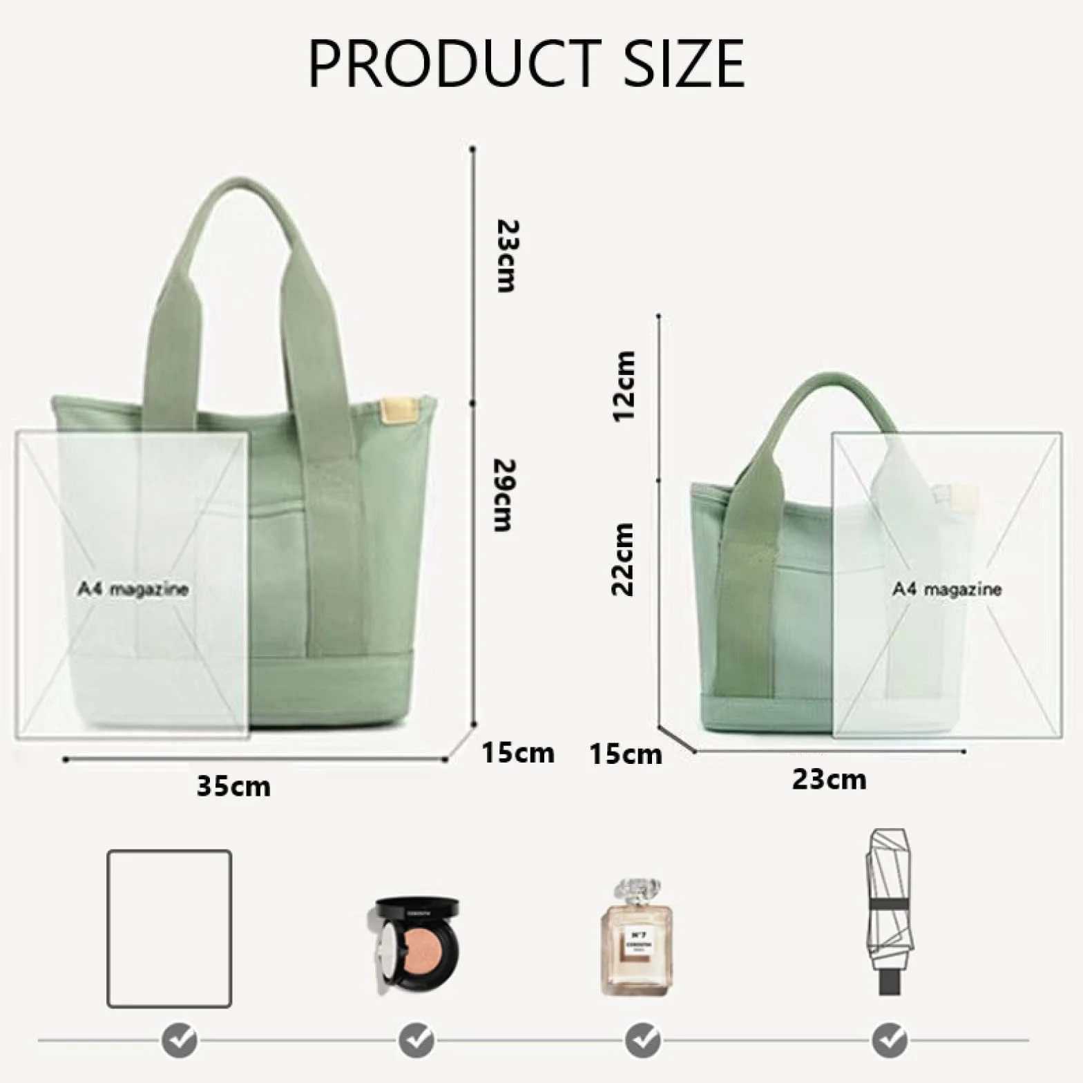 Aucuu, Borsa a mano in tela, borsa a tracolla da donna, con chiusura lampo, per tutti i giorni, scuola, shopping, lavoro, viaggi