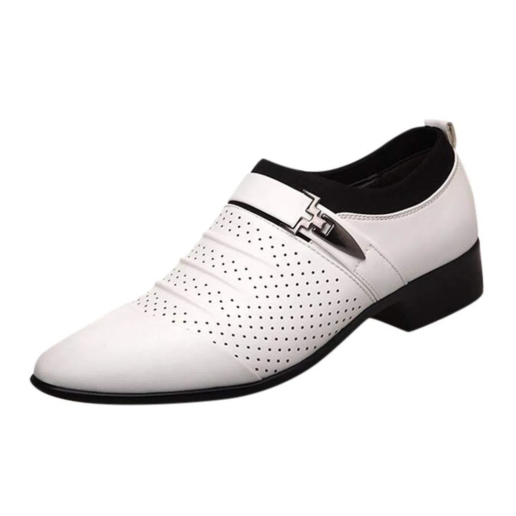Scarpe da uomo business eleganti in pelle Oxford scarpe da sposa con lacci, leggere, larghe, classiche