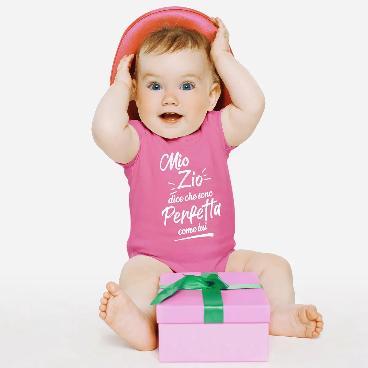 Body Neonata Perfetta Come lo Zio - Body Divertente Bimba a Manica Corta Bimba 100% Cotone Morbido e Traspirante, Simpatica Idea Regalo Baby Shower