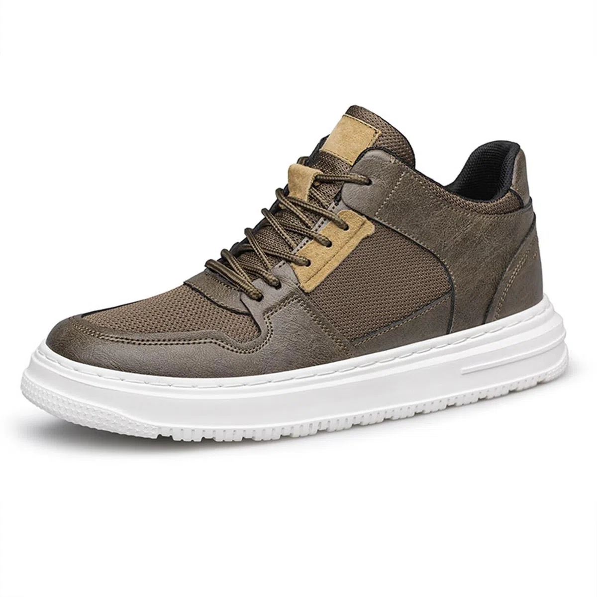 Scarpe rialzanti Invisibili da Uomo Sneakers Casual da Guida con Lacci, con Tomaia Media, per Un'Altezza di 6 cm Scarpe da Passeggio Traspiranti in Pelle