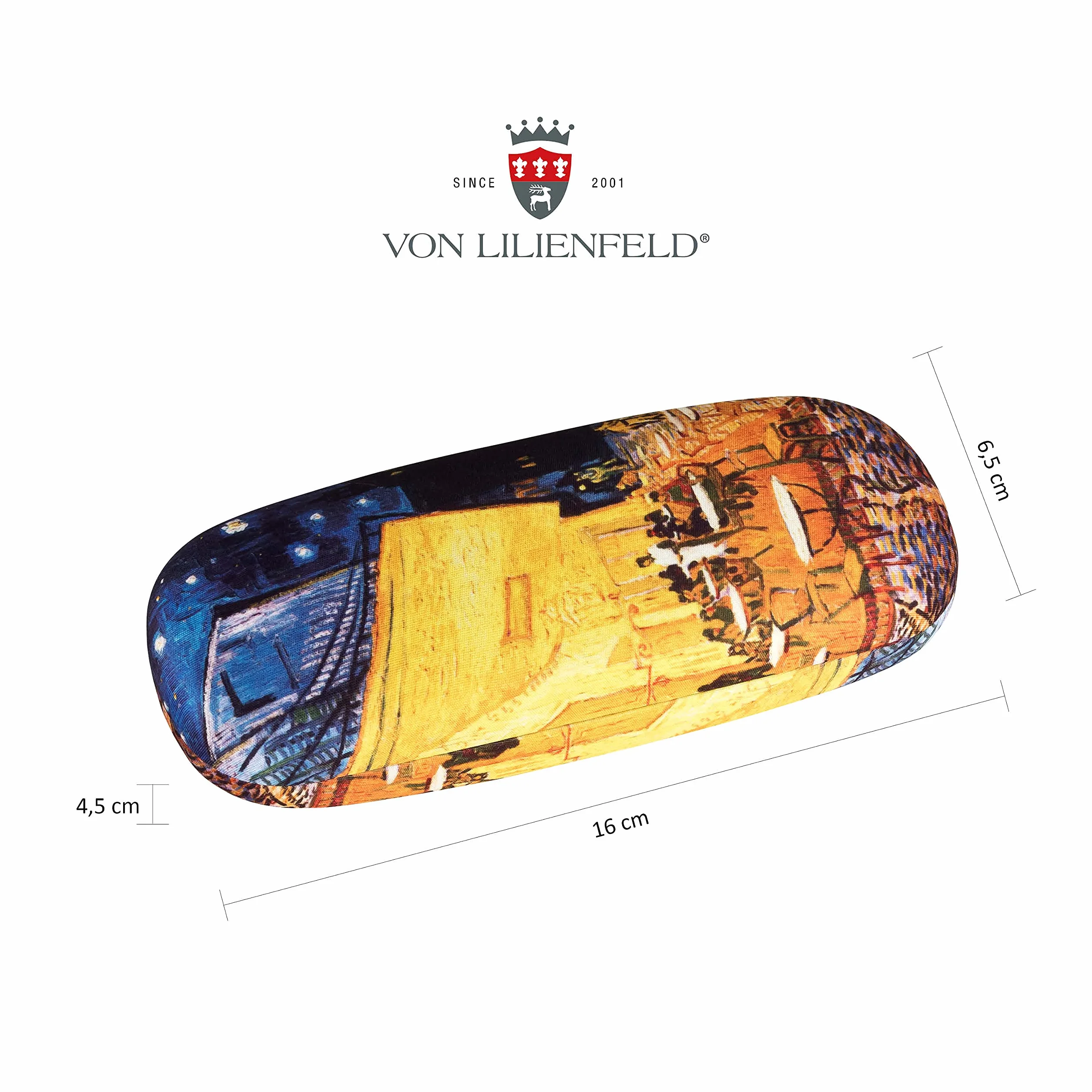 VON LILIENFELD Portaocchiali Astuccio Occhiali Regalo Arte Vincent van Gogh: Caffè notturno