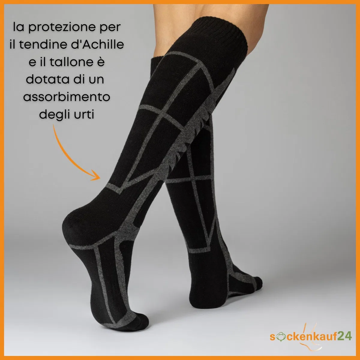 sockenkauf24 2 Paia Calze da Sci Uomo e Donna Termiche, Tecniche e Traspiranti