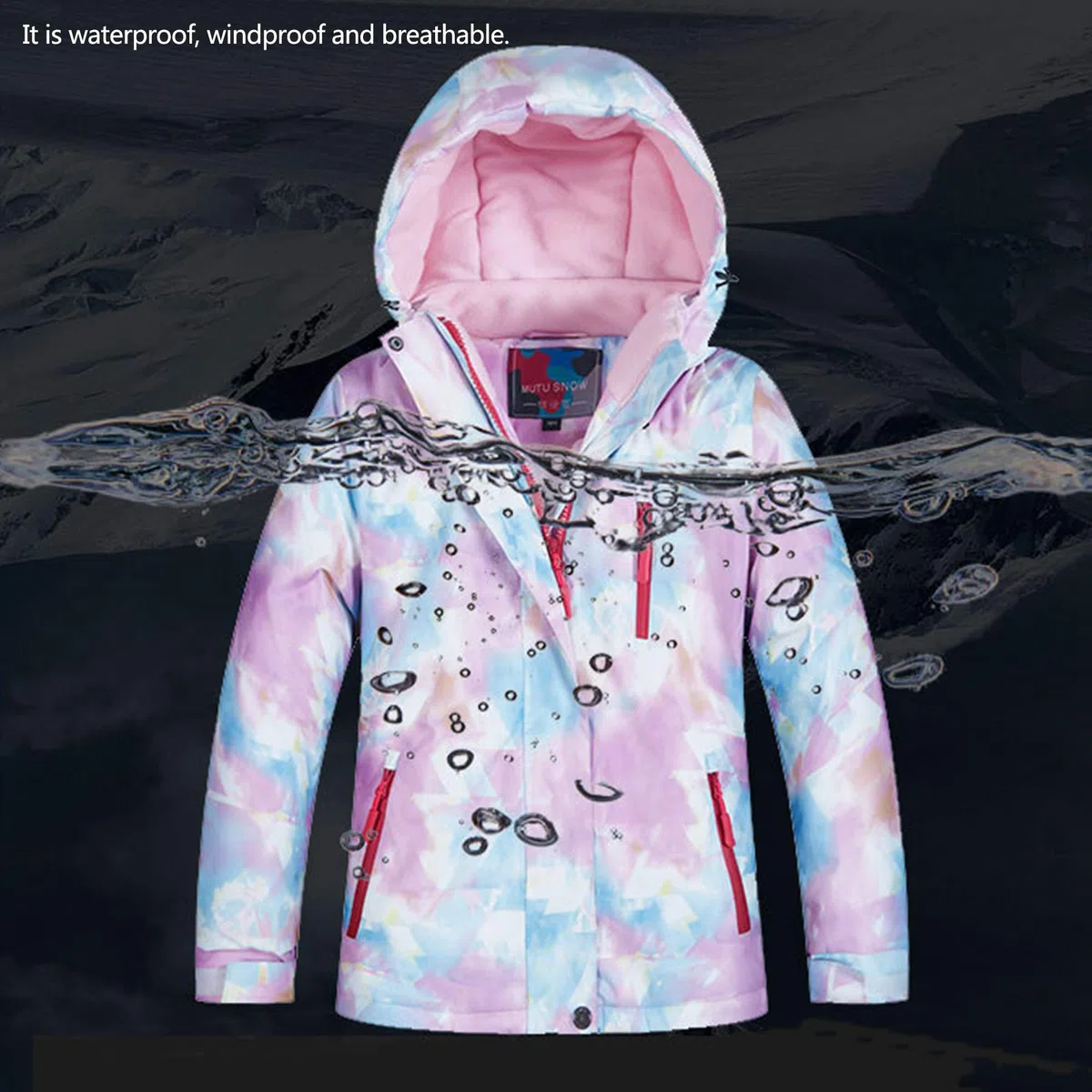 Tuta de Neve Inverno Bambini Tuta de Sci 2 Pezzi Giacca + Pantaloni Abbigliamento da Sci Ragazzi e Ragazze Impermeabile