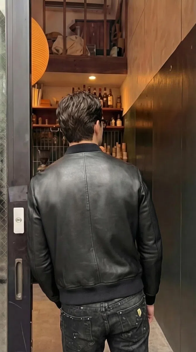 BARONE giacca pelle uomo, giubbotto pelle uomo foderato bomber in pelle, per ogni occasione la migliore giacca in Made in Italy RICCARDO
