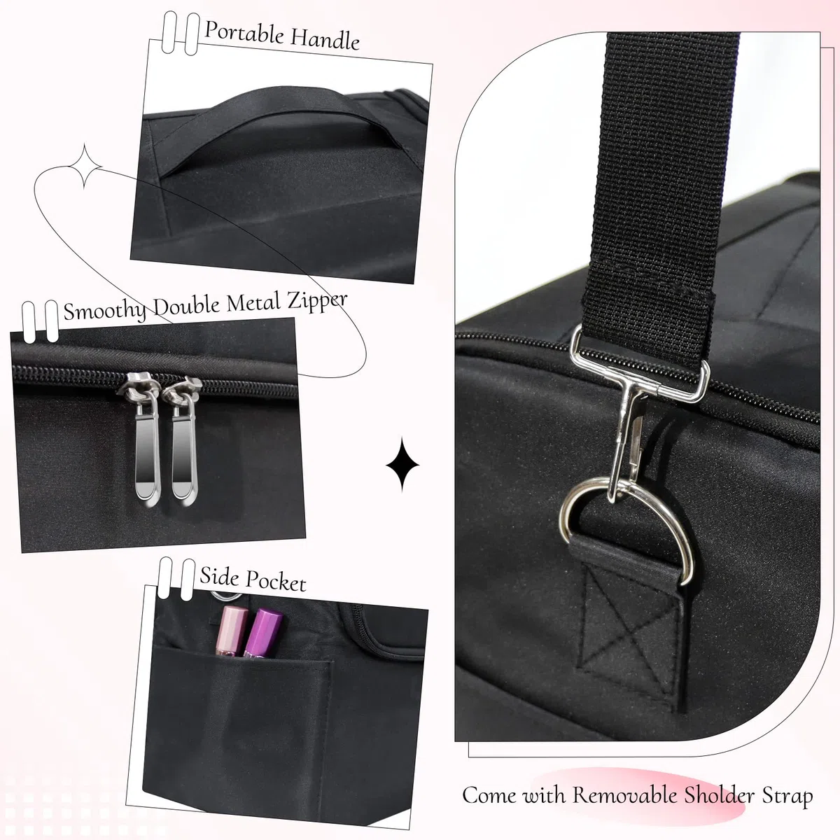 Valigetta Porta Trucchi, Beauty Case Donna Borsa Trucco Professionale Grande, Valigia Make Up Bag Organizer Borsa Estetista Portatrucchi Trousse Makeup