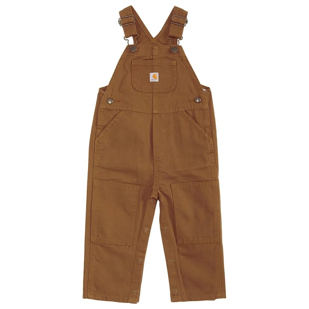 Carhartt Boys' Toddler Bib Overall, Brown, 3T