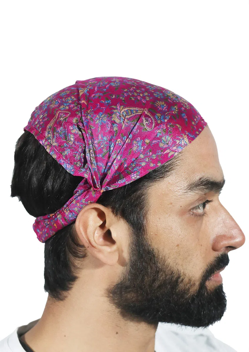 Sarjana, confezione da 10 fasce per capelli da donna e uomo, larghe fasce per capelli, bandana, colorate, bohémien, fasce per capelli (stampa in seta)