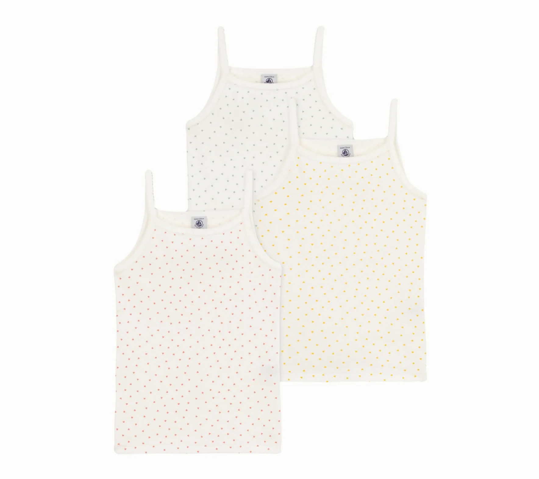 Petit Bateau A0a47 Camicie Bretelle Bambine e Ragazze (Pacco da 3)
