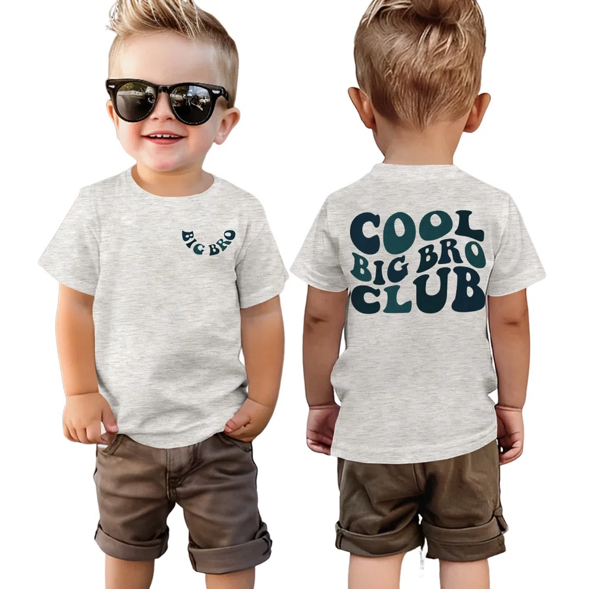 Big Brother Shirt Cool Big Bro Club T-Shirt Ragazzi Divertente Fratello Tshirt con Stampa Abbigliamento Bambino Estivo Manica Corta Top Cotone Camicia