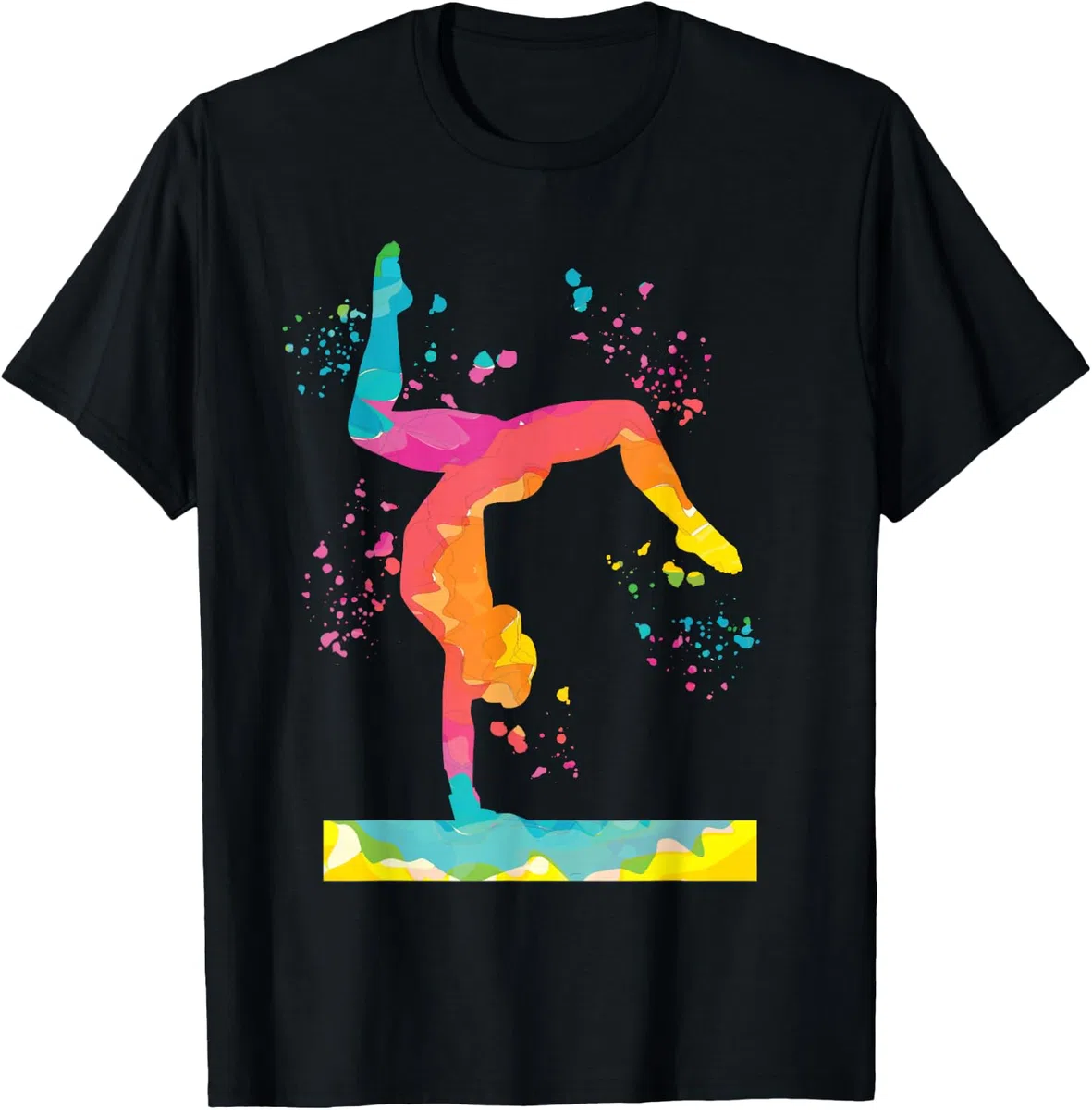 Ginnasta su Balance Beam Ragazze Bambini Ginnastica Artistica Maglietta