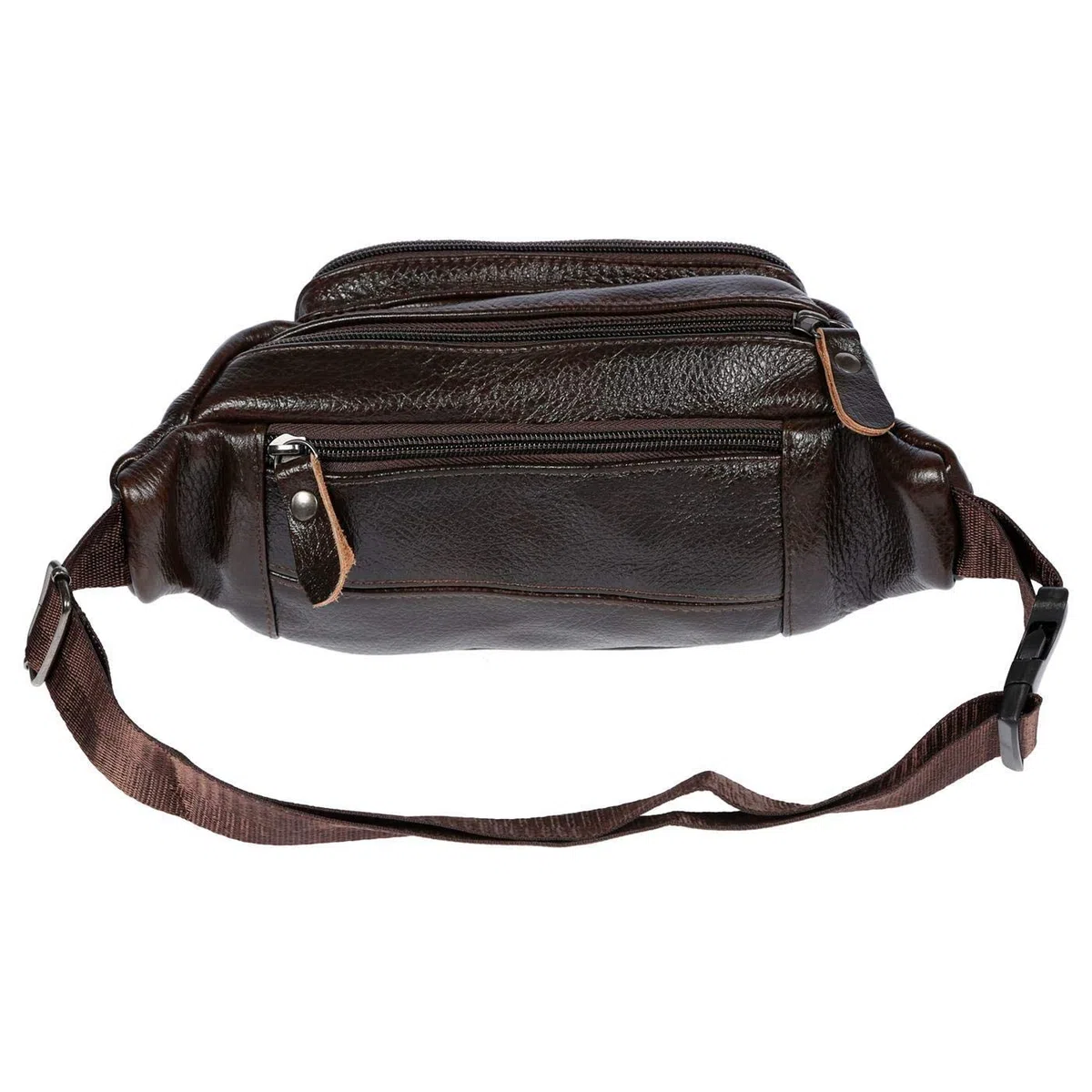 Marsupio in pelle da uomo e donna, colore: marrone Marrone marrone 24 x 12 x 6-8 cm