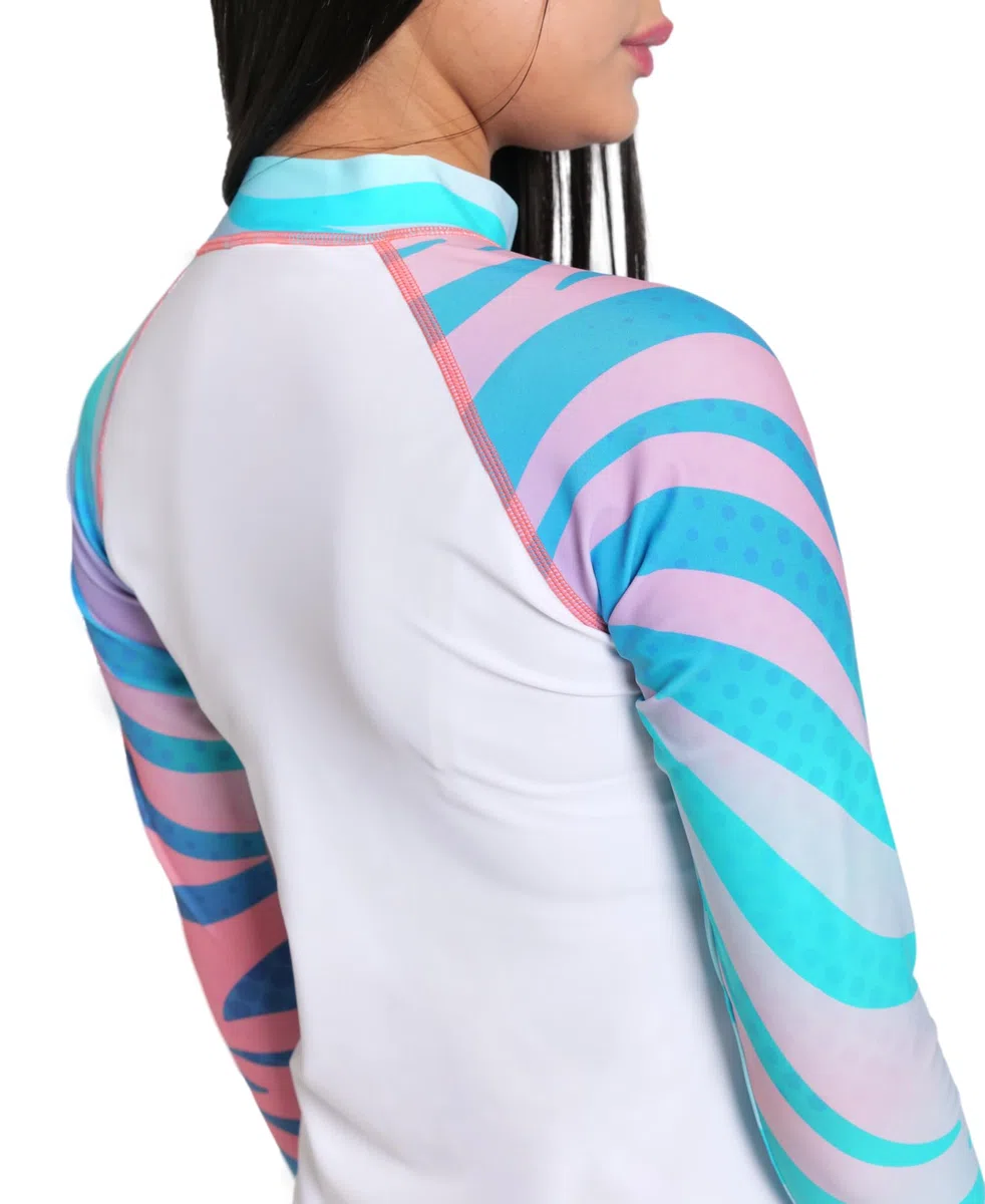 ARENA Women's Rash Vest L/S Allover Rash Guard Shirt Donna