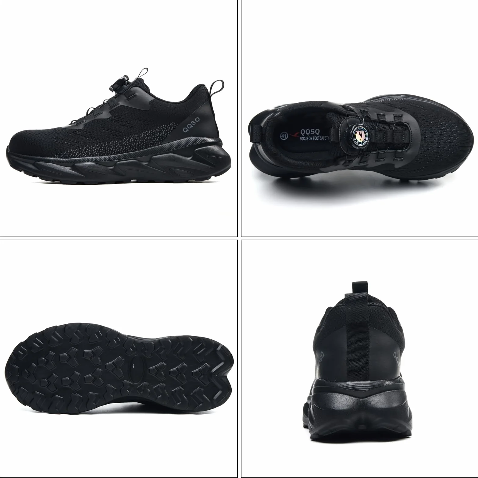Scarpe Antinfortunistiche Uomo Scarpe da Lavoro Donna Leggere Traspiranti Comode Sneakers Antiscivolo Scarpe Sicurezza con Punta in Acciaio Regolazione Rapida dei Lacc