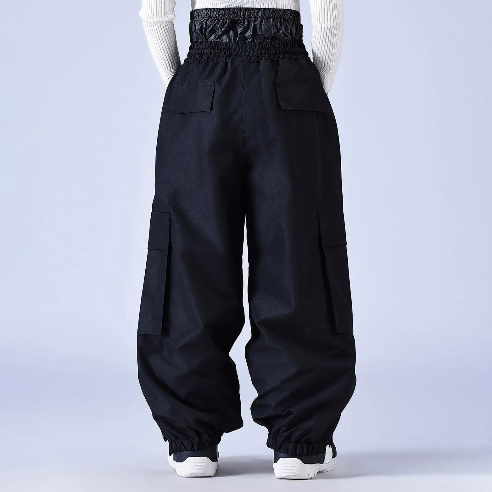 Pantaloni da snowboard da uomo, antivento, impermeabili, termici, larghi, resistenti, in cotone, per l'inverno, in pile, termici