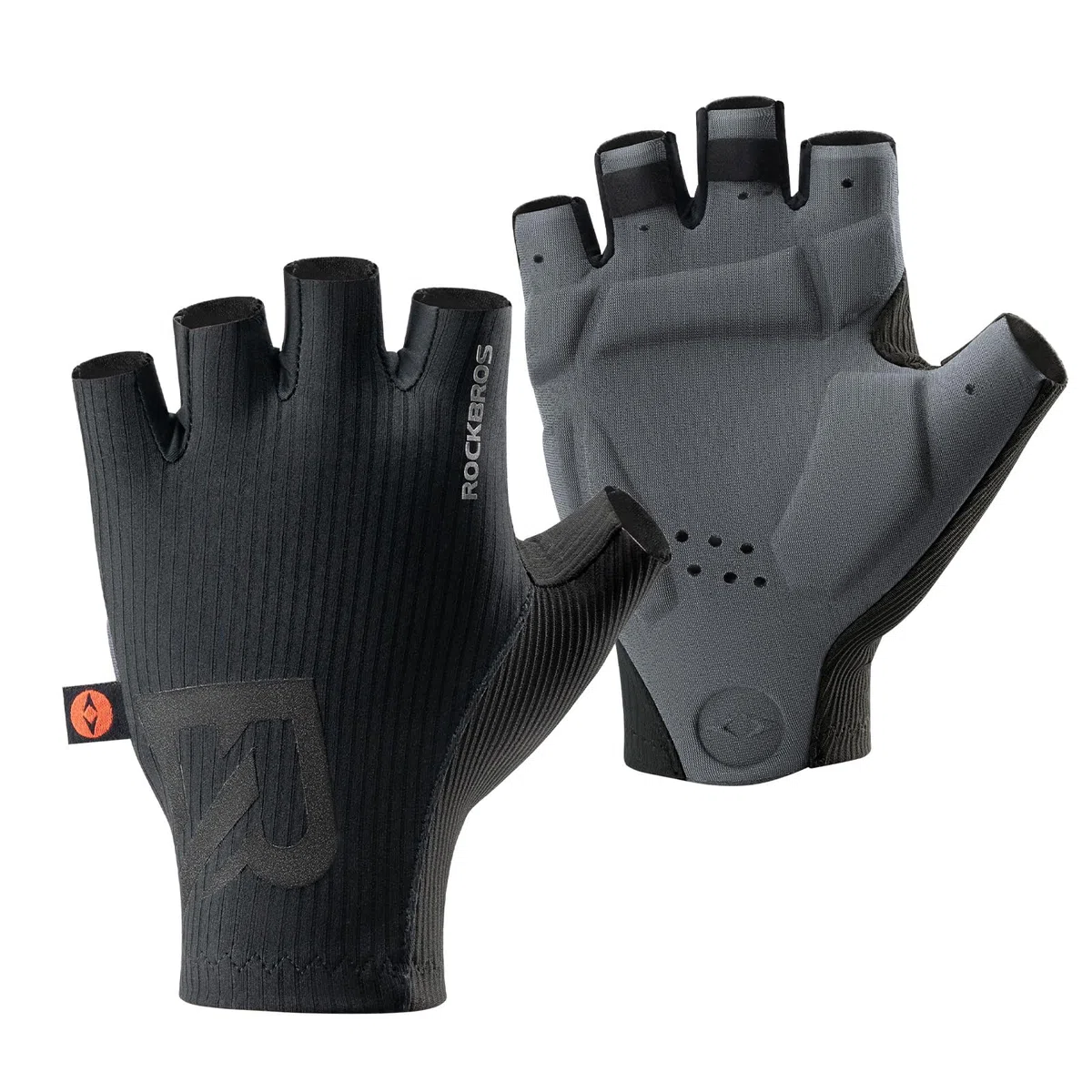 ROCKBROS Guanti Ciclismo Estivi, Guanti a Mezze Dita Uomo Donna, Traspiranti e Ammortizzanti, con Imbottitura Ergonomica 3D, per MTB, Bici da Strada, Gravel, Palestra
