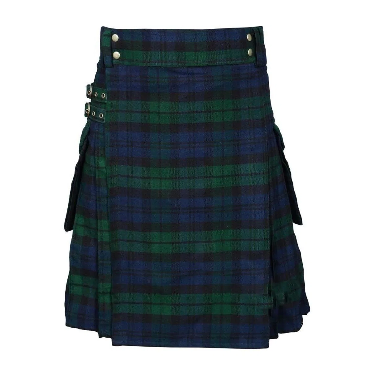 Kilt in Tartan per Uomo Kilt in Tartan con Cinghie e Ampie Tasche Cargo
