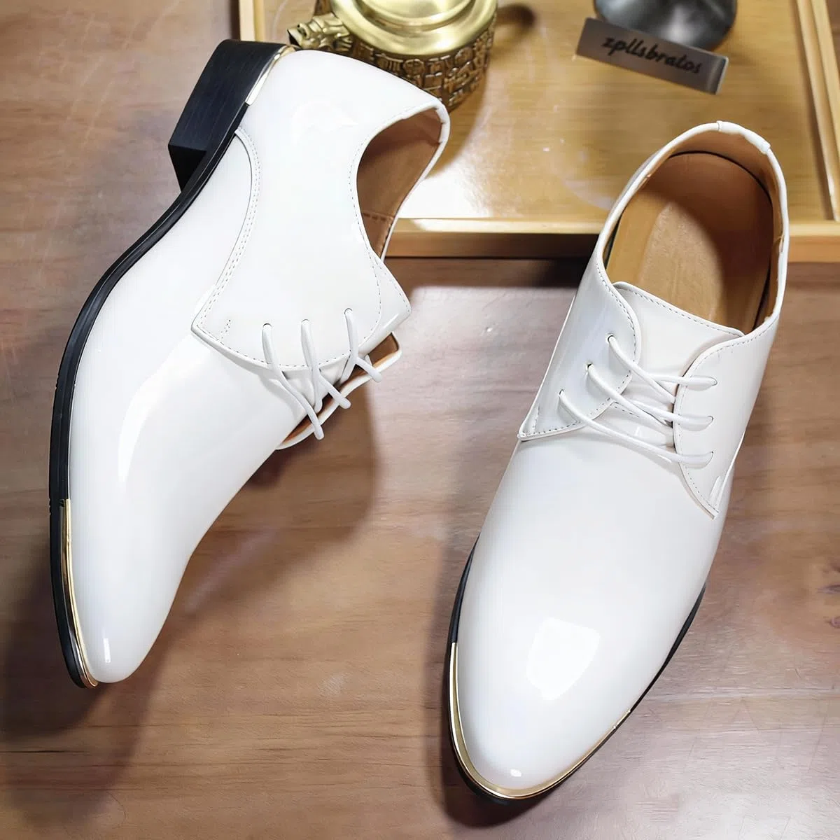 Derby - Scarpe da sposa Oxford da uomo, in pelle, 38-48