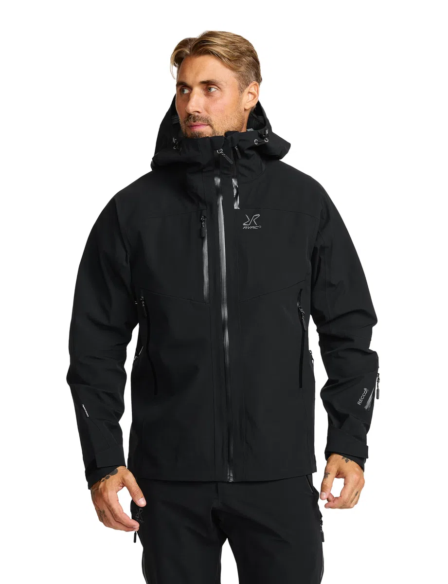 RevolutionRace Cyclone 3L Shell Jacket da Uomo, Giacca Impermeabile con Riflettori Recco per l'escursionismo