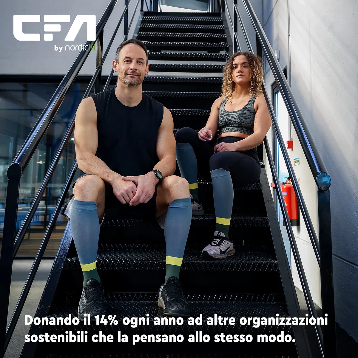 CFA V2 Calze Compressione Graduata Donna e Uomo – Design premium sostenibile con compressione graduata per sport, corsa, ciclismo, sci, escursionismo, Prodotte nell'UE
