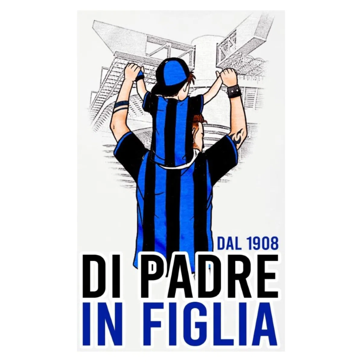 Maglia Interisti Neroblu di Padre in Figlio Figlia Personalizzabile