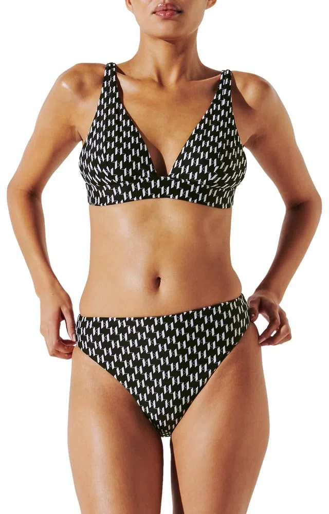 Karl Lagerfeld Donna Monogram Cheeky High Waist Bottom
