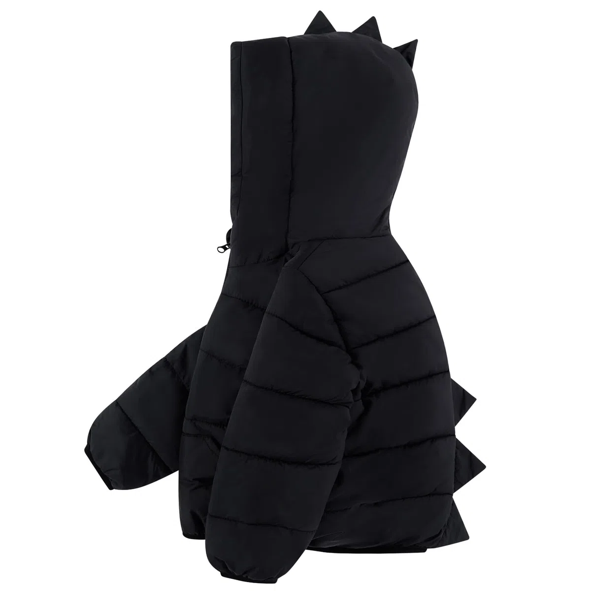 Kids4ever Giubbotto invernale con cappuccio a forma di dinosauro, per neonati, con fodera in pile artico termico, cerniera, due tasche, 6 mesi-5 anni
