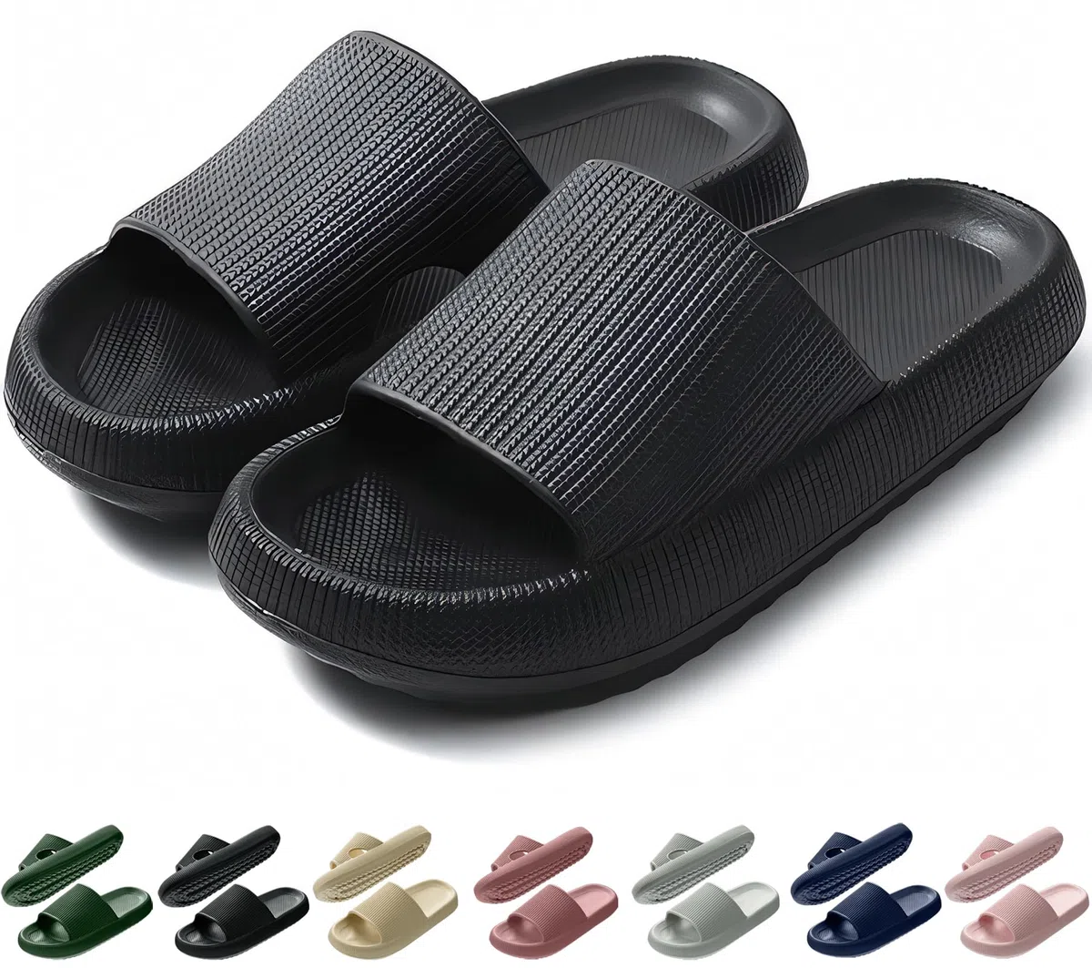 Ciabatte Donna Uomo Estive Mare Pantofole Eleganti Piscina Spiaggia Sandali Nuvola Gomma Casa Antiscivolo Comode Doccia Morbide Slides