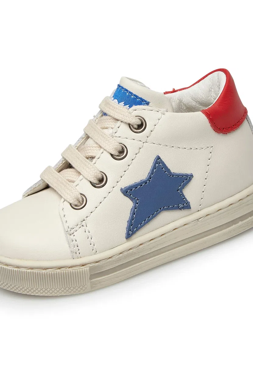 Falcotto Sasha-Sneakers in Pelle e Suede-Bianco