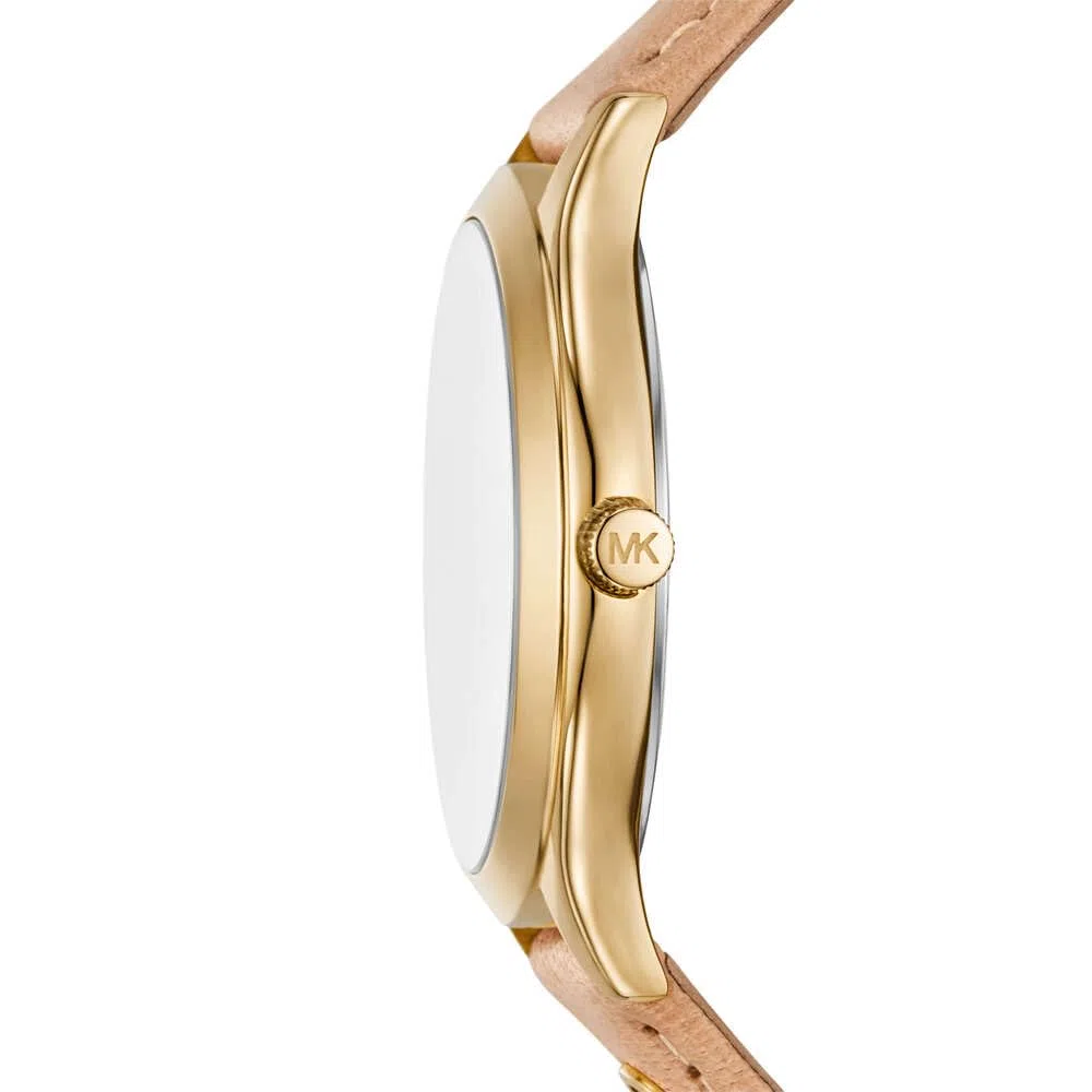 Michael Kors Orologio Slim Runway da donna, movimento al quarzo a tre lancette da 38 mm con cinturino in pelle