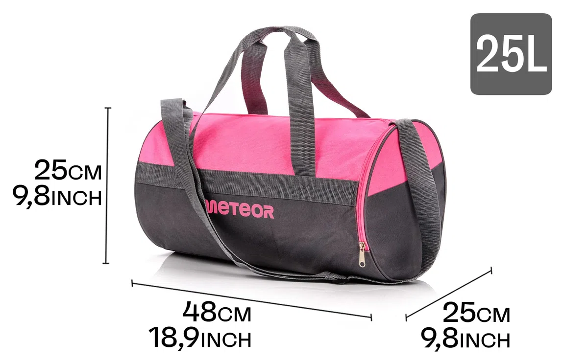 meteor Borsa Palestra con Scomparto per Scarpe Borsone Viaggio Borse Piscina Sportiva Duffel Bag per Uomo Donna - Borsa a Tracolla Spalla Weekend Campeggio Sport Fitness 25L