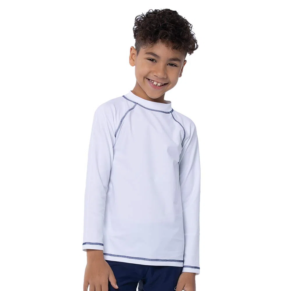 Rash Guard Bambino Maglia Nuoto Protezione Solare con Maniche Lunga Costume da Bagno per Ragazzi Asciugatura Rapida 4-14 Anni