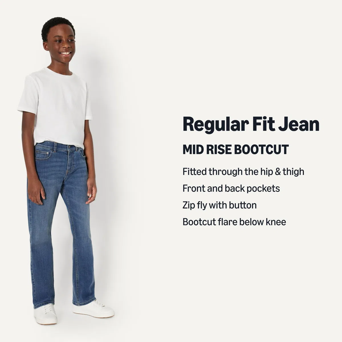 Amazon Essentials Jeans Bootcut Mediamente Elasticizzati, Vestibilità Classica Bambini e ragazzi