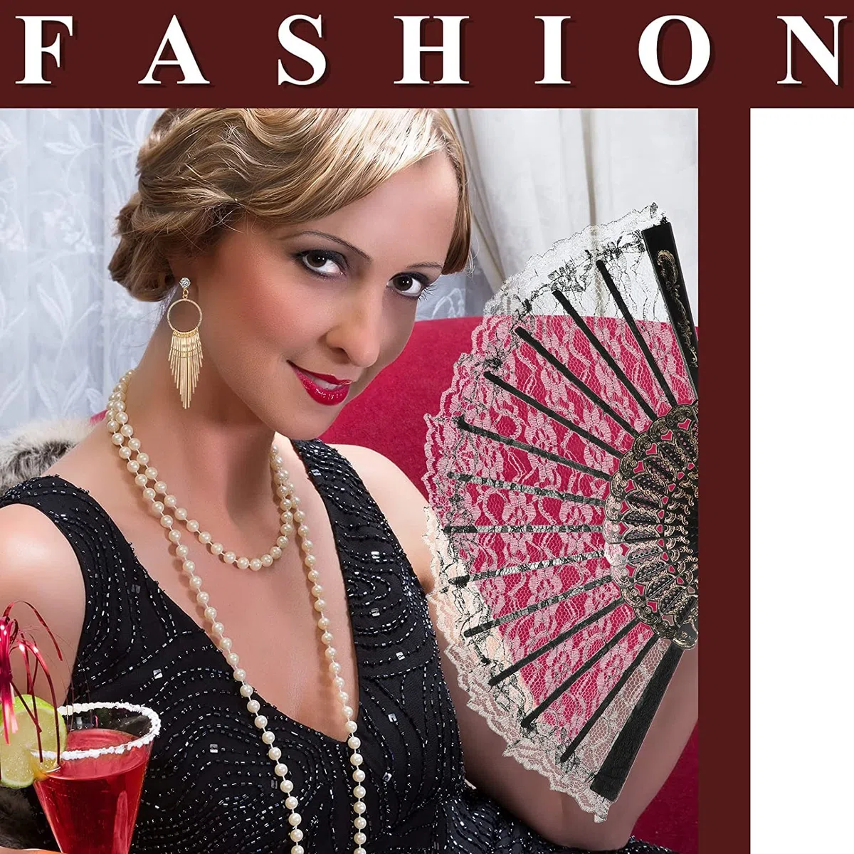 TUIBEIDAMAI Accessori Anni 20 Donna Gatsby Set, Accessori Charleston Donna Snni 20, Gatsby Stile Kit, Grande Gatsby Accessori Donna, per la Festa degli Anni '20, Halloween Ballo, Natale