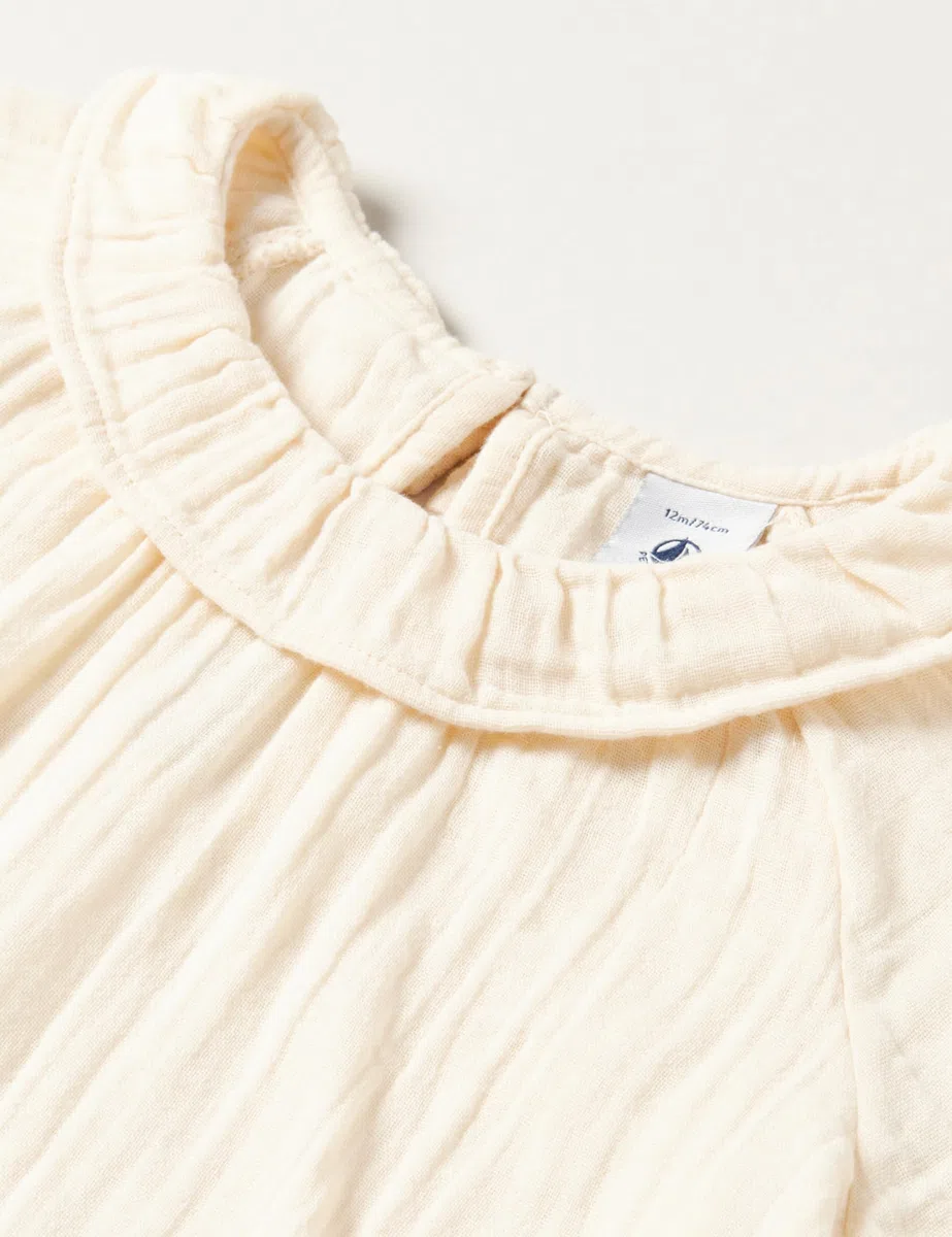 Petit Bateau Camicetta a Maniche Corte Bimba