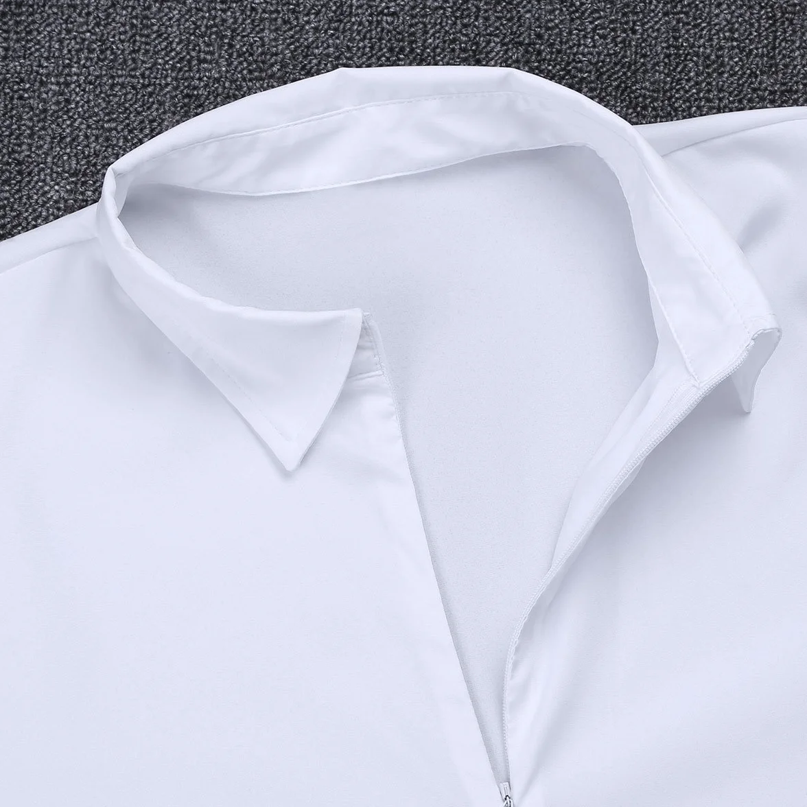 IEFIEL Camicia da Uomo Slim Fit Body da Ballo Latino Moderno Costumi da Danza con Cravatta a Farfalla Dancewear Prestazione Competizione Festa Spettacolo Nero Bianco