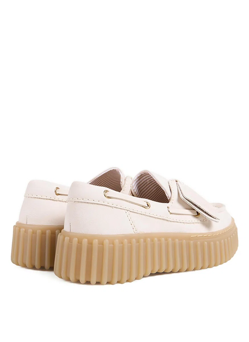 Clarks Torhill Boat Cream Nubuck 36