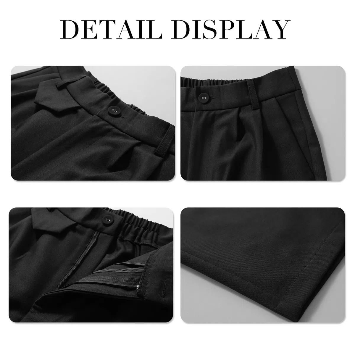 YYNUDA Set di 2 pezzi da donna vestito (con cintura) sartore/pantaloni slim fit a un bottone, abbigliamento business con tasche eleganti e quotidiane per quattro stagioni