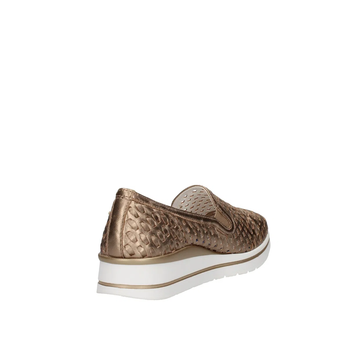 Scarpe da Donna in Pelle Traforata con Zeppa