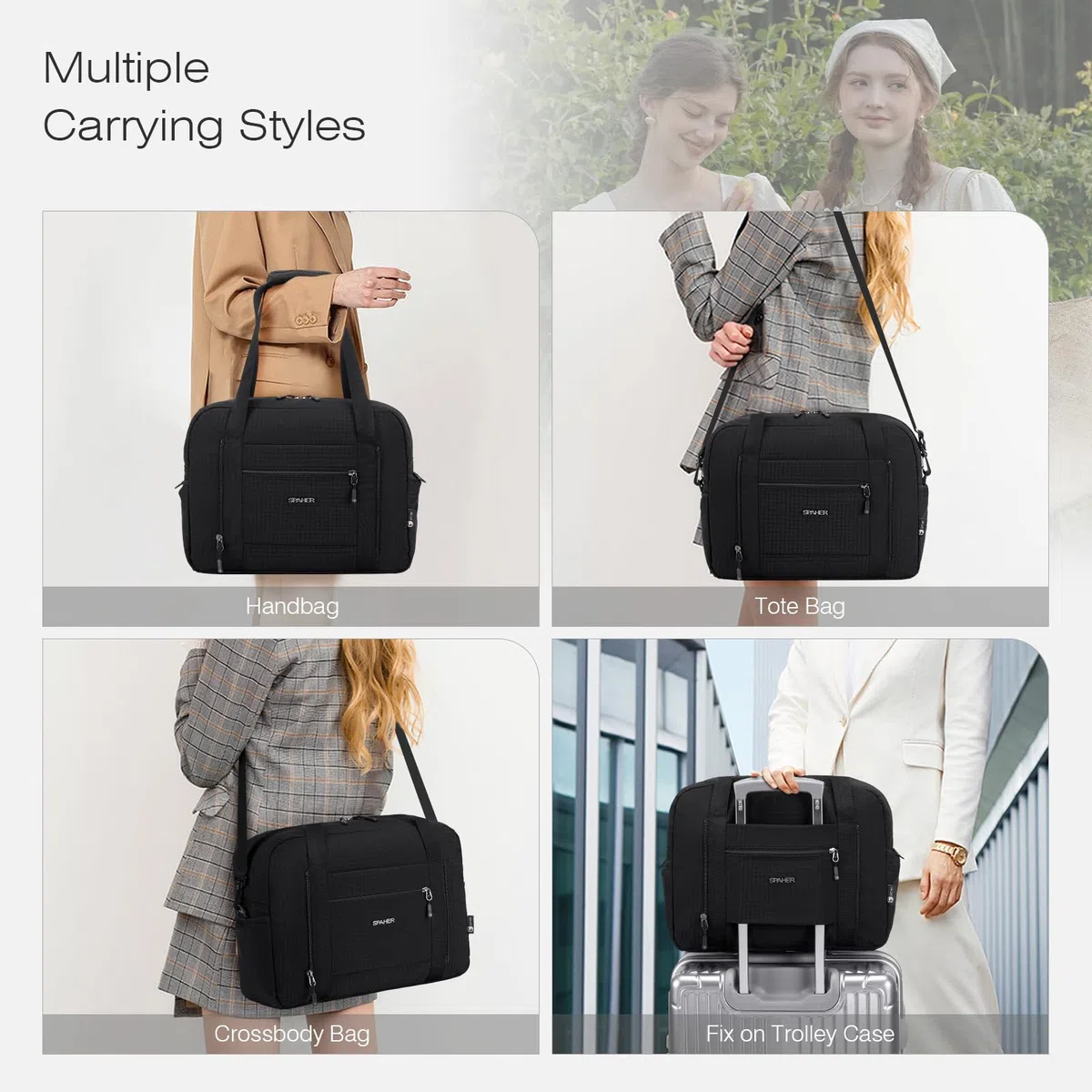 SPAHER 2X Borsone da Viaggio British Airways 40x30x15 Bagaglio a Mano Borsone Palestra Sportiva Grande 20L Donna Uomo Impermeabile Borsa da Viaggio Piscina Fitness on Tasca Umida Travel Bag